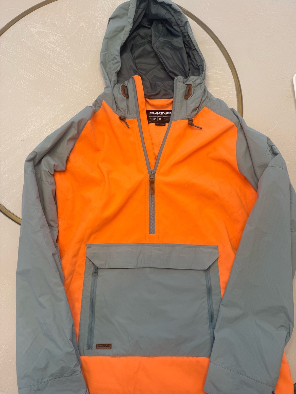 Dakine Orange and Gray Hooded Ski Anorak